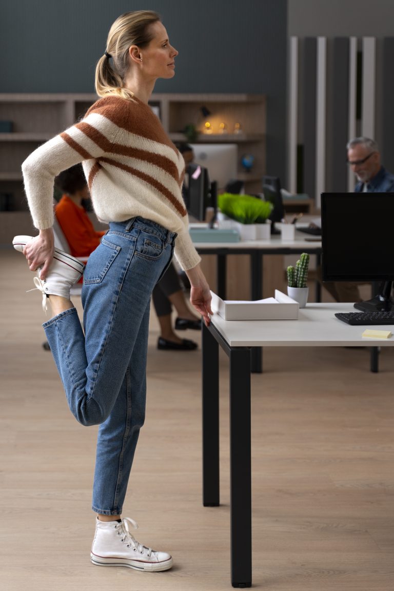 Trabalho em pé no escritório