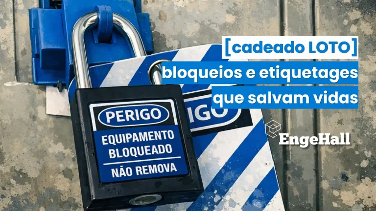 Cadeado com etiqueta de bloqueio de equipamento, símbolo de segurança para evitar uso indevido, destacado como medida de proteção para salvar vidas.